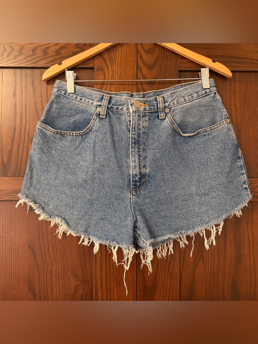 Vintage 90s J Crew High-Waist Cutoff Jean Shorts Made in USA size 29 to 30 waist